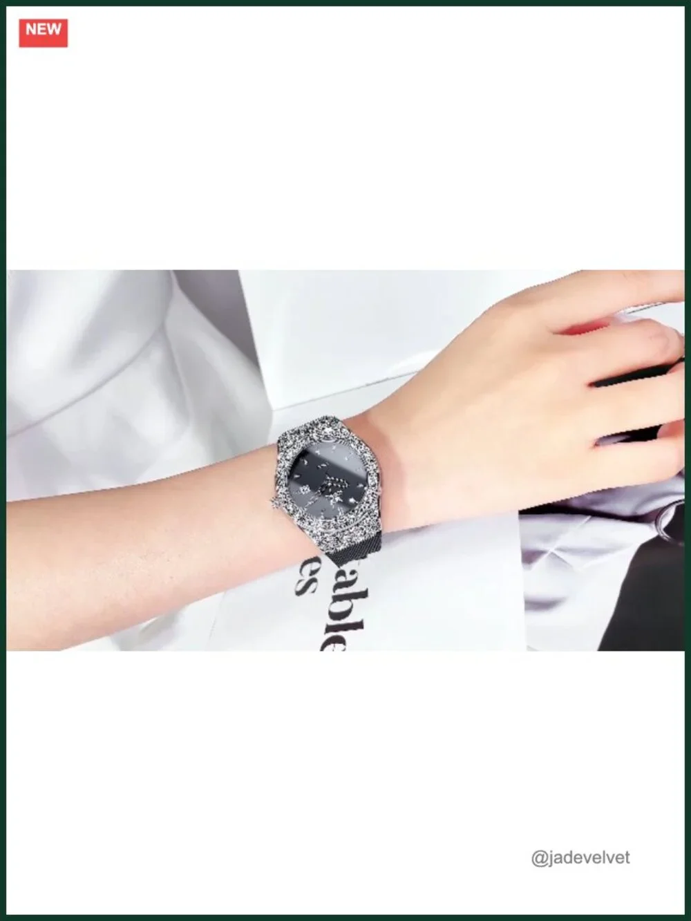 Womens Luxury Diamond Bracelet Watch Waterproof Analog Automatic